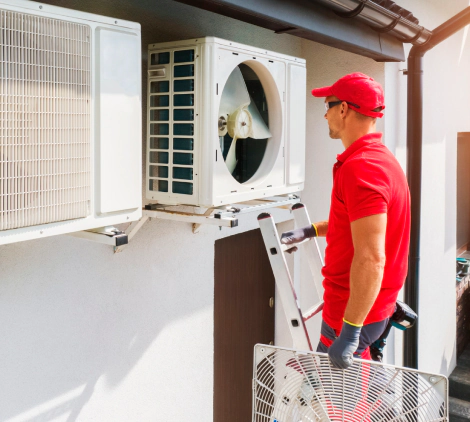 expert repairing AC mini splits